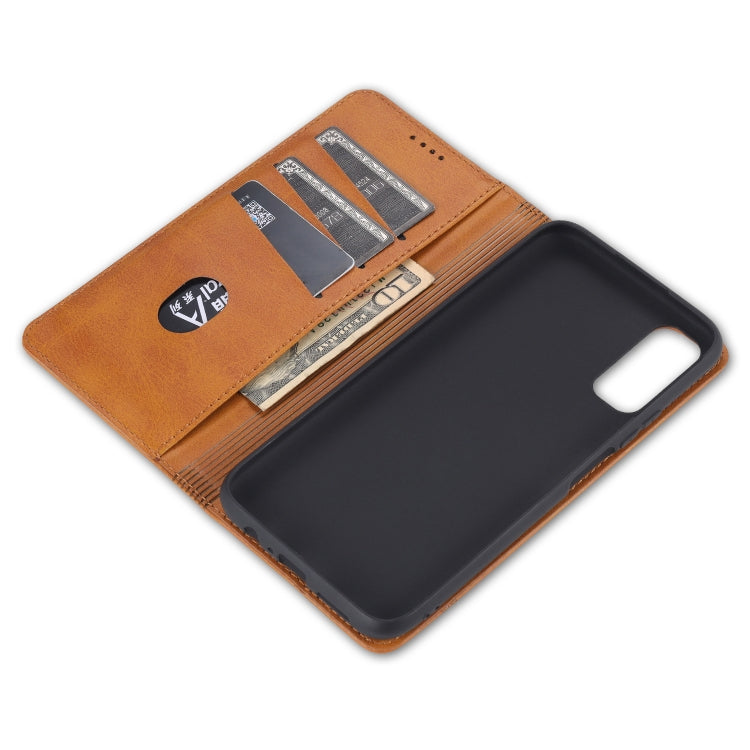 For Huawei Enjoy 20 Pro / Enjoy Z 5G AZNS Magnetic Calf Texture Horizontal Flip Leather Case with Card Slots & Holder & Wallet