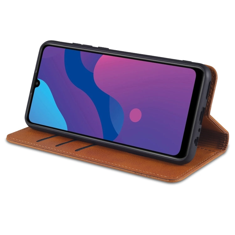 For Huawei Honor 9A AZNS Magnetic Calf Texture Horizontal Flip Leather Case with Card Slots & Holder & Wallet