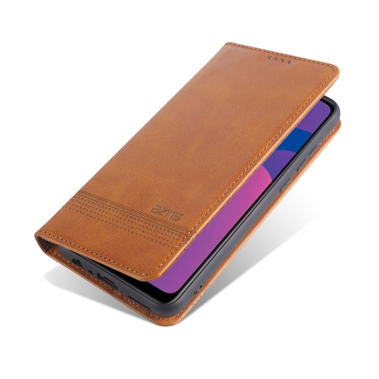 For Huawei Honor 9A AZNS Magnetic Calf Texture Horizontal Flip Leather Case with Card Slots & Holder & Wallet