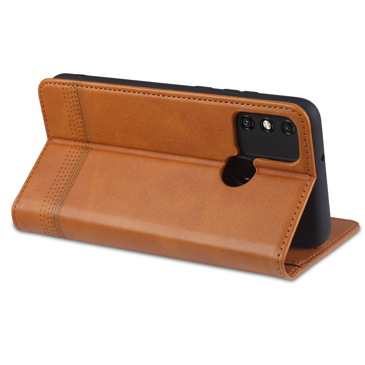 For Huawei Honor 9A AZNS Magnetic Calf Texture Horizontal Flip Leather Case with Card Slots & Holder & Wallet