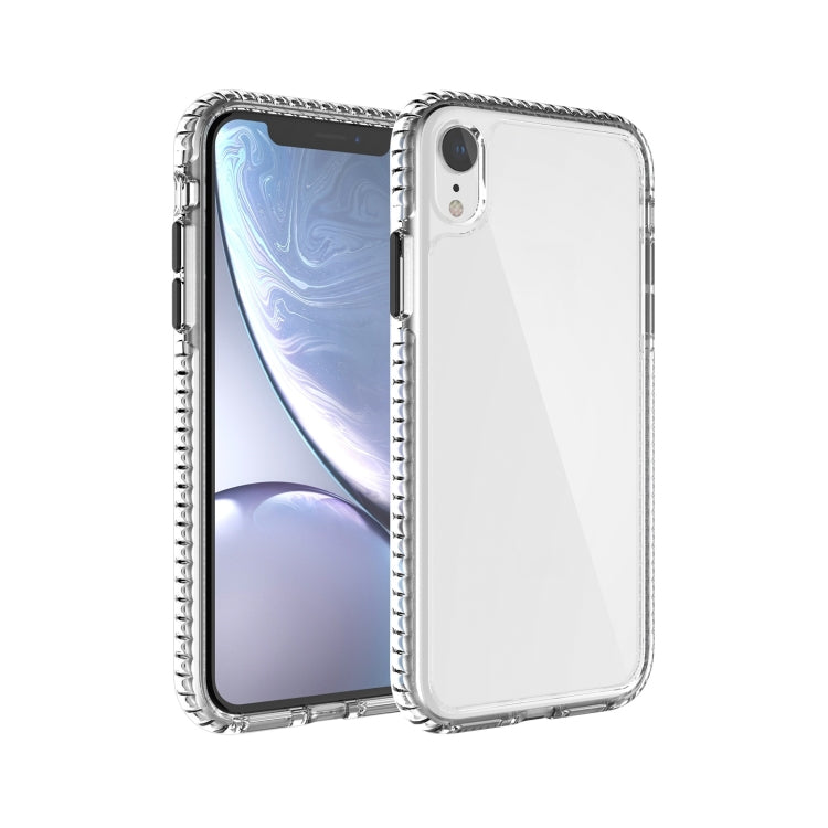 For iPhone XR 2 in 1 Ultra Clear Elf Shockproof PC + TPU Case with Removable Color Button