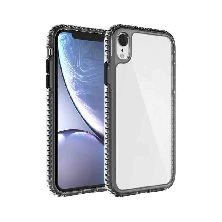 For iPhone XR 2 in 1 Ultra Clear Elf Shockproof PC + TPU Case with Removable Color Button