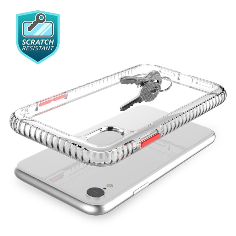 For iPhone XR 2 in 1 Ultra Clear Elf Shockproof PC + TPU Case with Removable Color Button