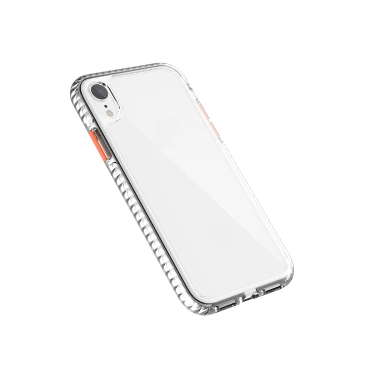 For iPhone XR 2 in 1 Ultra Clear Elf Shockproof PC + TPU Case with Removable Color Button