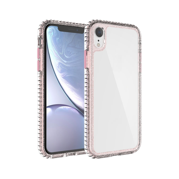 For iPhone XR 2 in 1 Ultra Clear Elf Shockproof PC + TPU Case with Removable Color Button