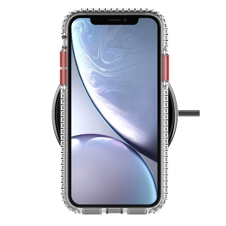 For iPhone XR 2 in 1 Ultra Clear Elf Shockproof PC + TPU Case with Removable Color Button
