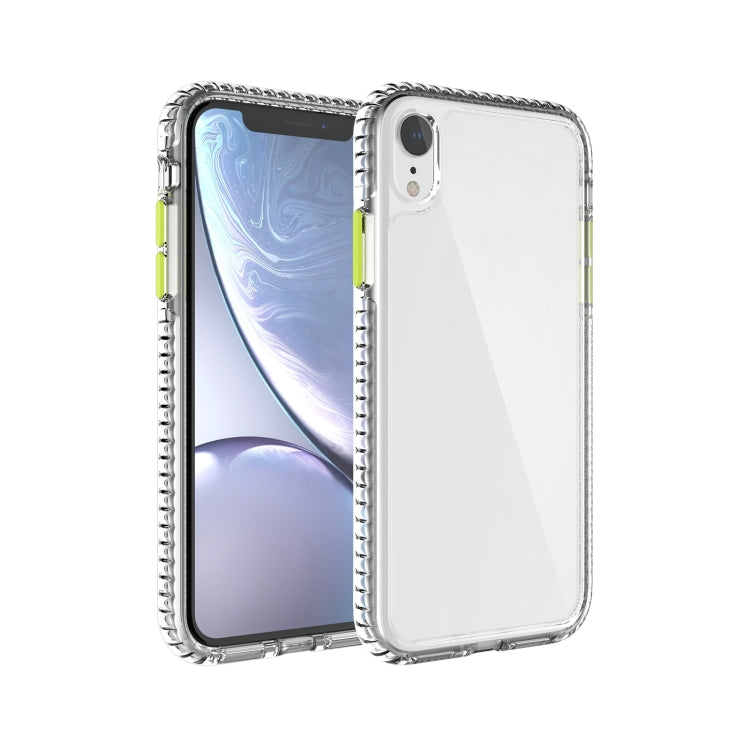 For iPhone XR 2 in 1 Ultra Clear Elf Shockproof PC + TPU Case with Removable Color Button
