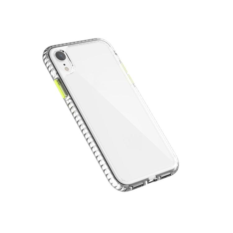 For iPhone XR 2 in 1 Ultra Clear Elf Shockproof PC + TPU Case with Removable Color Button