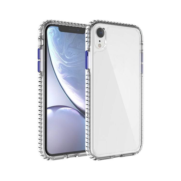 For iPhone XR 2 in 1 Ultra Clear Elf Shockproof PC + TPU Case with Removable Color Button