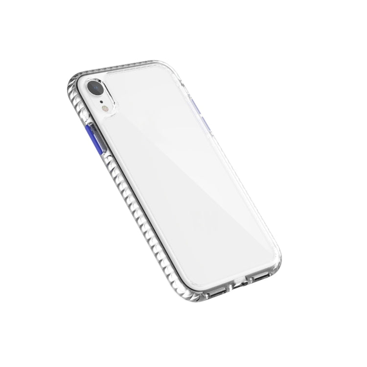 For iPhone XR 2 in 1 Ultra Clear Elf Shockproof PC + TPU Case with Removable Color Button