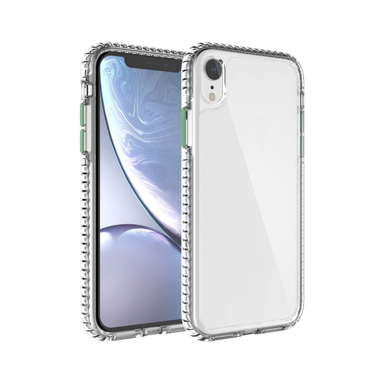For iPhone XR 2 in 1 Ultra Clear Elf Shockproof PC + TPU Case with Removable Color Button
