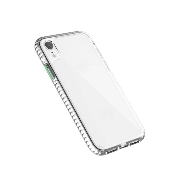 For iPhone XR 2 in 1 Ultra Clear Elf Shockproof PC + TPU Case with Removable Color Button