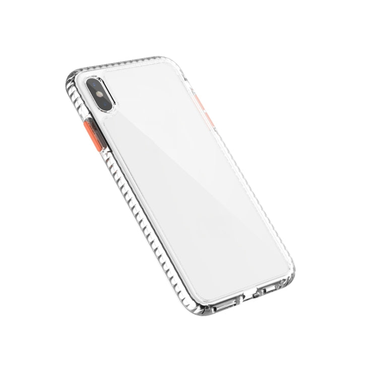 For iPhone XS Max 2 in 1 Ultra Clear Elf Shockproof PC + TPU Case with Removable Color Button