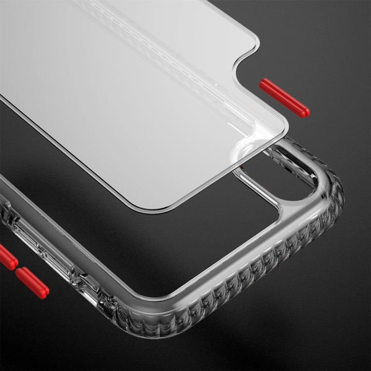 For iPhone XS Max 2 in 1 Ultra Clear Elf Shockproof PC + TPU Case with Removable Color Button