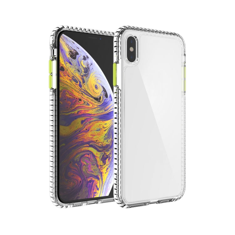 For iPhone XS Max 2 in 1 Ultra Clear Elf Shockproof PC + TPU Case with Removable Color Button