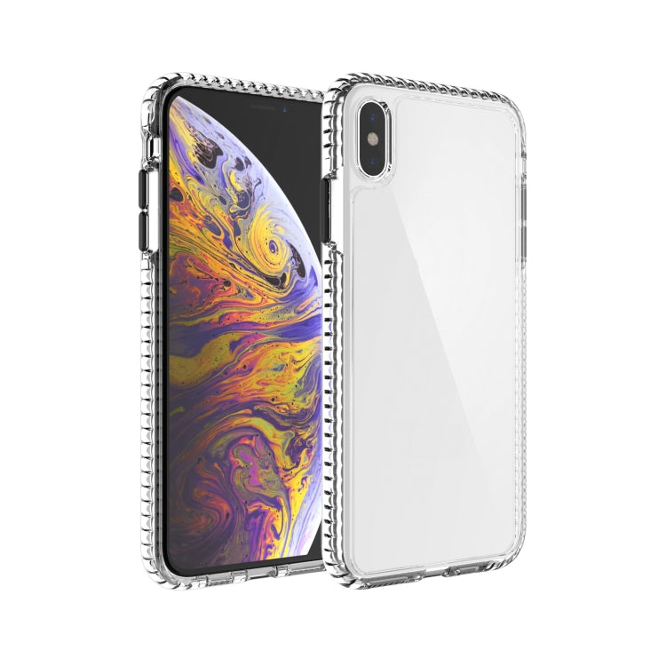 For iPhone X / XS 2 in 1 Ultra Clear Elf Shockproof PC + TPU Case with Removable Color Button