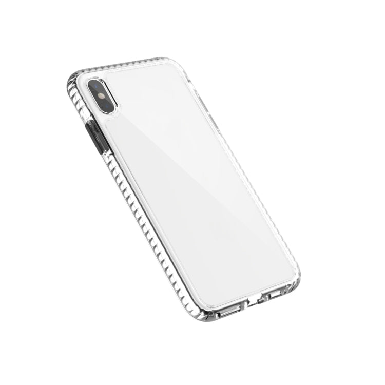 For iPhone X / XS 2 in 1 Ultra Clear Elf Shockproof PC + TPU Case with Removable Color Button