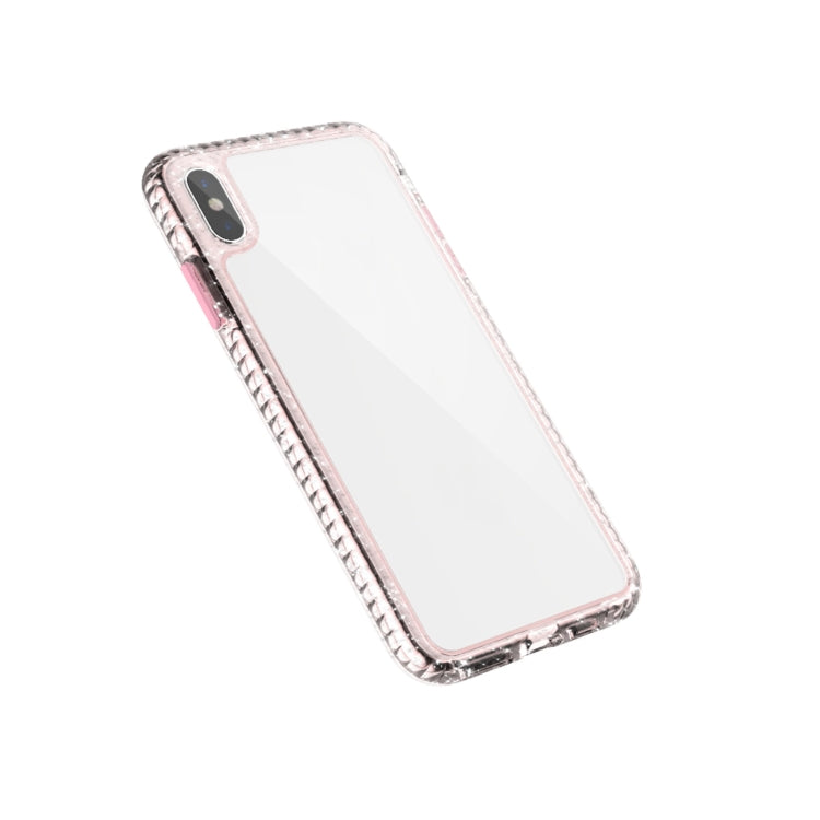 For iPhone X / XS 2 in 1 Ultra Clear Elf Shockproof PC + TPU Case with Removable Color Button