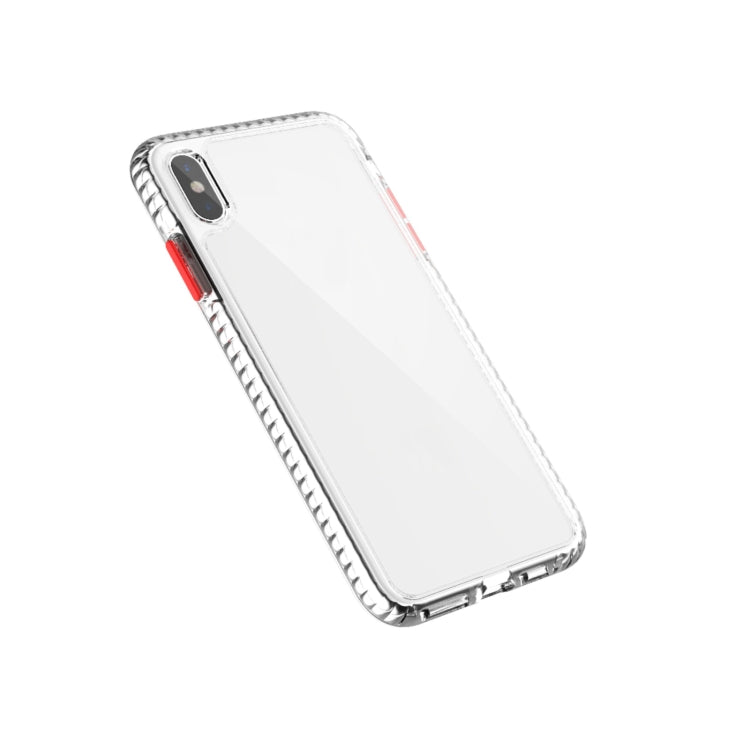 For iPhone X / XS 2 in 1 Ultra Clear Elf Shockproof PC + TPU Case with Removable Color Button