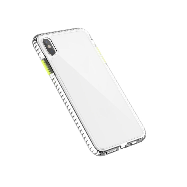 For iPhone X / XS 2 in 1 Ultra Clear Elf Shockproof PC + TPU Case with Removable Color Button