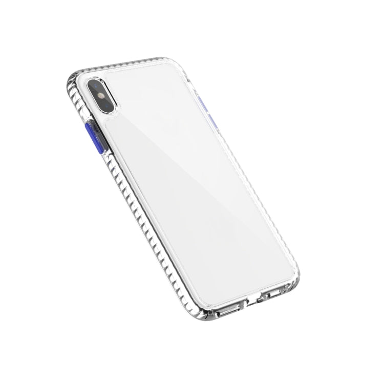 For iPhone X / XS 2 in 1 Ultra Clear Elf Shockproof PC + TPU Case with Removable Color Button