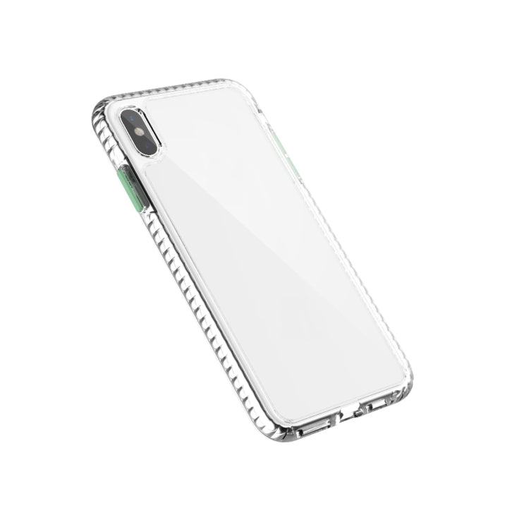 For iPhone X / XS 2 in 1 Ultra Clear Elf Shockproof PC + TPU Case with Removable Color Button
