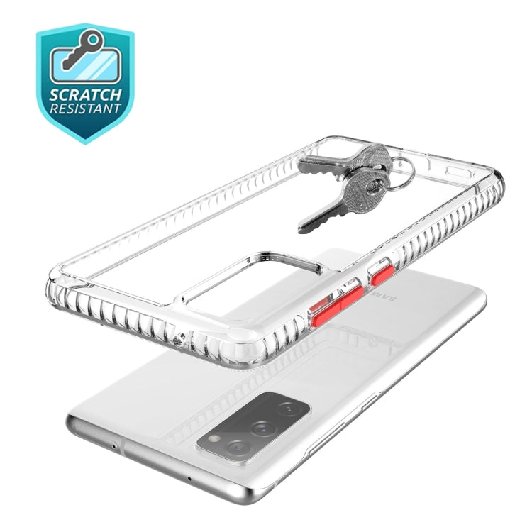 For Samsung Galaxy S20 FE 2 in 1 Ultra Clear Elf Shockproof PC + TPU Case with Removable Color Button