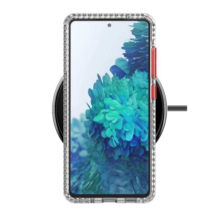 For Samsung Galaxy S20 FE 2 in 1 Ultra Clear Elf Shockproof PC + TPU Case with Removable Color Button