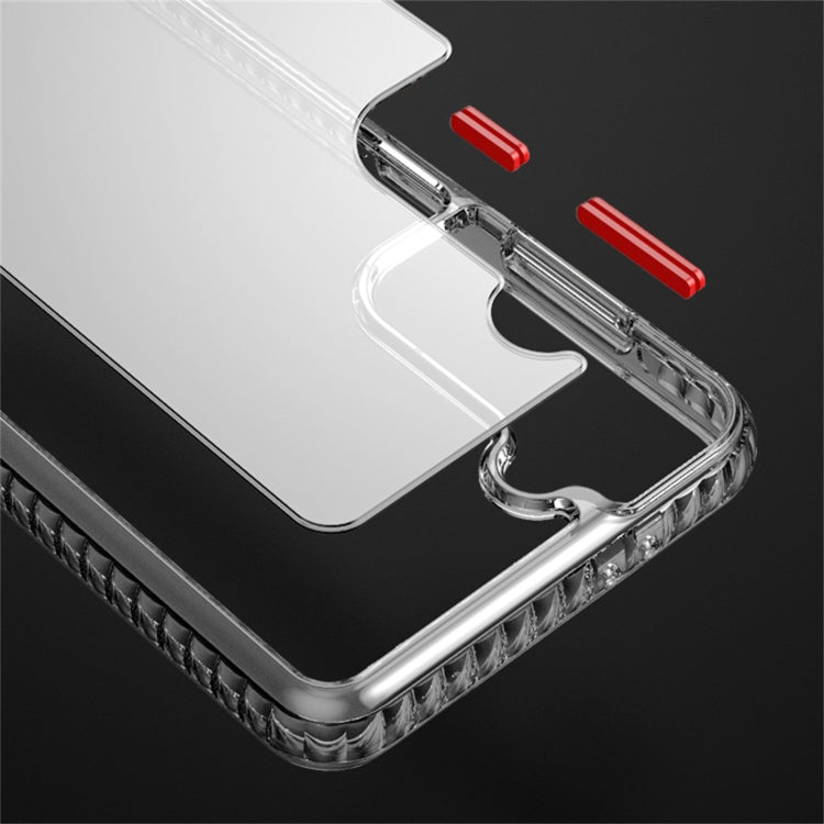 For Samsung Galaxy S21+ 5G 2 in 1 Ultra Clear Elf Shockproof PC + TPU Case with Removable Color Button