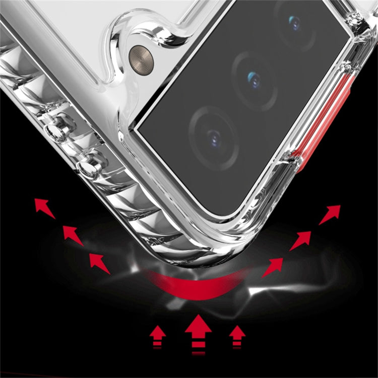 For Samsung Galaxy S21+ 5G 2 in 1 Ultra Clear Elf Shockproof PC + TPU Case with Removable Color Button
