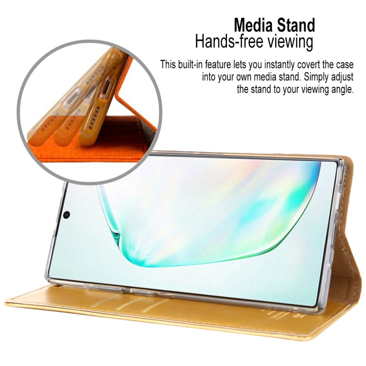 For Galaxy Note 10 MERCURY GOOSPERY BLUE MOON FLIP Series Crazy Horse Texture Horizontal Flip Leather Case with Holder & Card Slots & Wallet