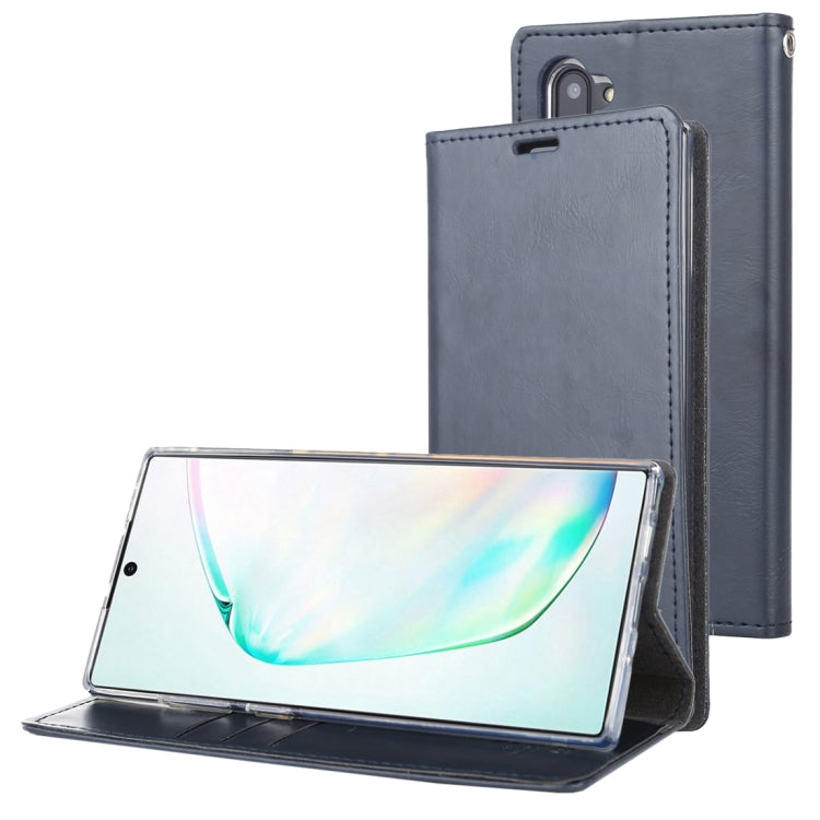 For Galaxy Note 10 MERCURY GOOSPERY BLUE MOON FLIP Series Crazy Horse Texture Horizontal Flip Leather Case with Holder & Card Slots & Wallet