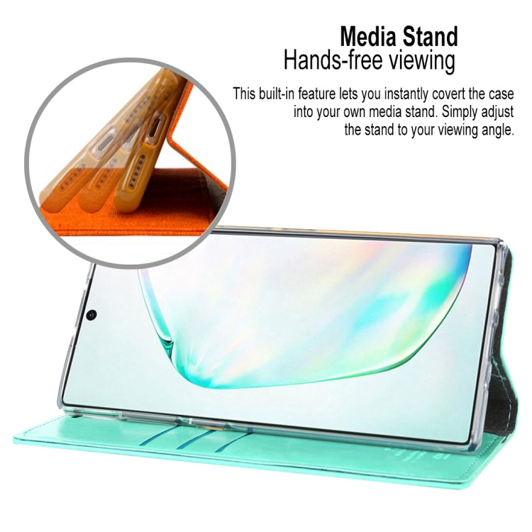 For Galaxy Note 10 MERCURY GOOSPERY BLUE MOON FLIP Series Crazy Horse Texture Horizontal Flip Leather Case with Holder & Card Slots & Wallet