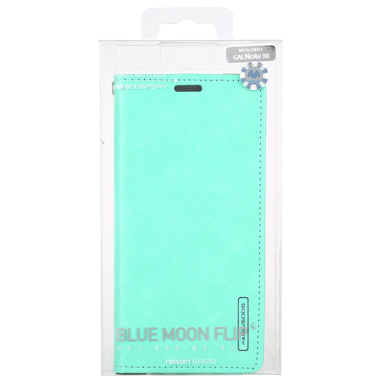 For Galaxy Note 10 MERCURY GOOSPERY BLUE MOON FLIP Series Crazy Horse Texture Horizontal Flip Leather Case with Holder & Card Slots & Wallet