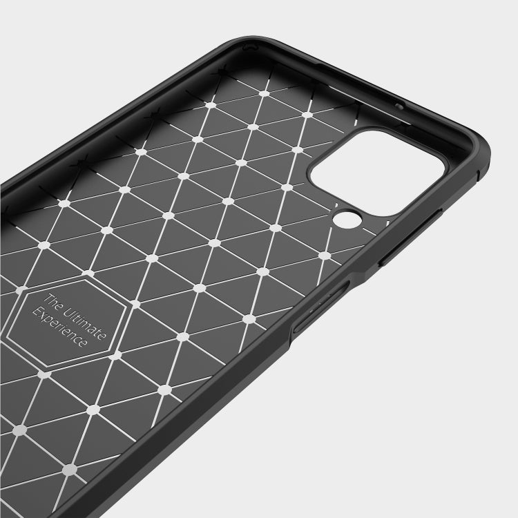 For Samsung Galaxy A12 Brushed Texture Carbon Fiber TPU Case