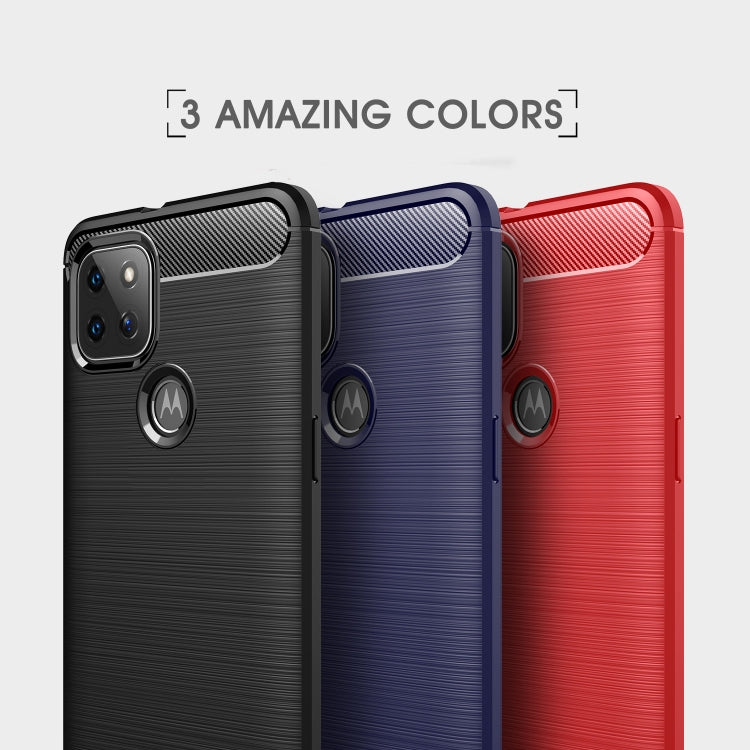 For Motorola Moto G9 Power Brushed Texture Carbon Fiber TPU Case