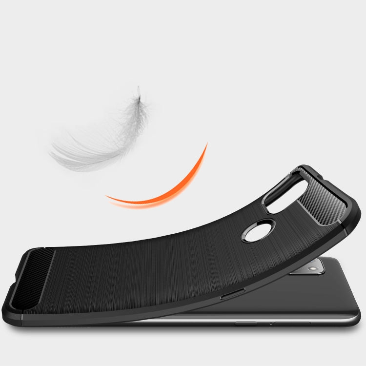 For Motorola Moto G9 Power Brushed Texture Carbon Fiber TPU Case