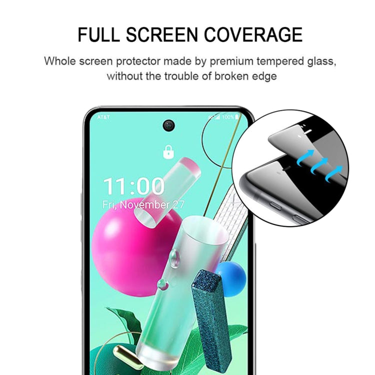 For LG K92 5G 25 PCS Full Glue Full Screen Tempered Glass Film