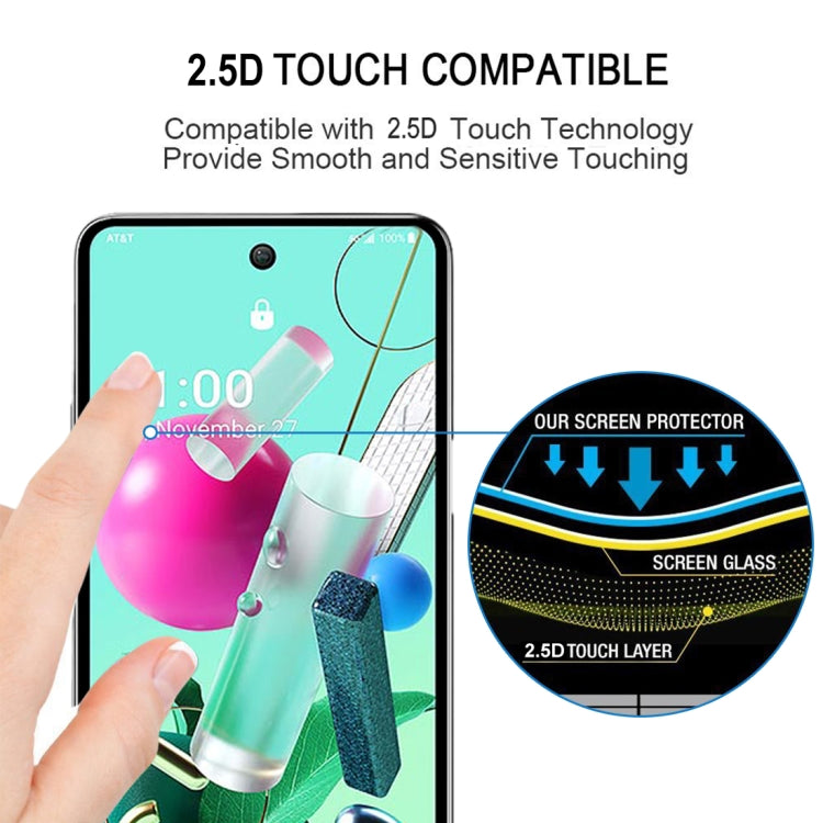 For LG K92 5G 25 PCS Full Glue Full Screen Tempered Glass Film