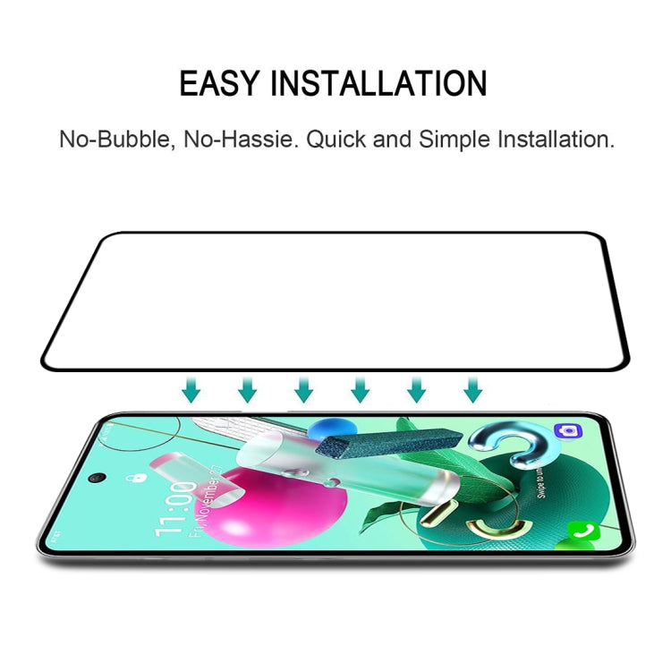 For LG K92 5G 25 PCS Full Glue Full Screen Tempered Glass Film