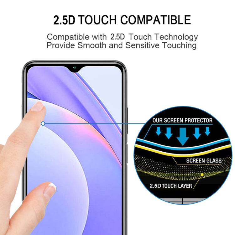 For Xiaomi Redmi Note 9 4G 25 PCS Full Glue Full Screen Tempered Glass Film