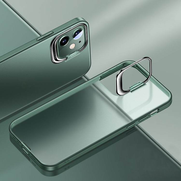 For iPhone 11 Shockproof Ultra-thin Right Angle Protective Case with Invisible Holder