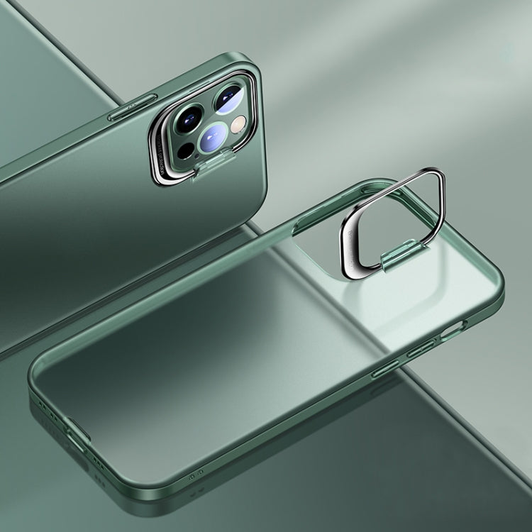 For iPhone 11 Pro Shockproof Ultra-thin Right Angle Protective Case with Invisible Holder