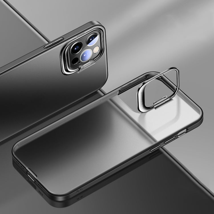For iPhone 11 Pro Shockproof Ultra-thin Right Angle Protective Case with Invisible Holder