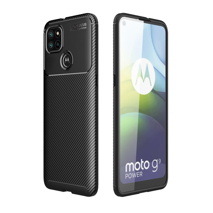 For Motorola Moto G9 Power Carbon Fiber Texture Shockproof TPU Case