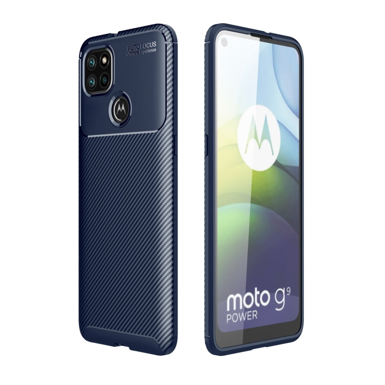 For Motorola Moto G9 Power Carbon Fiber Texture Shockproof TPU Case