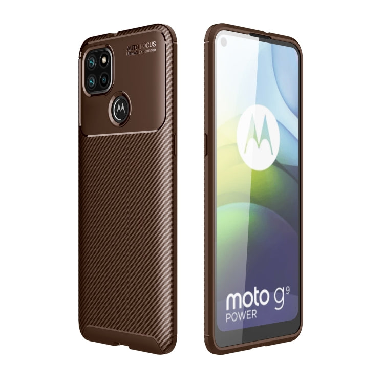 For Motorola Moto G9 Power Carbon Fiber Texture Shockproof TPU Case