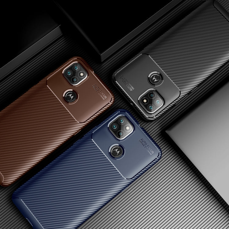For Motorola Moto G9 Power Carbon Fiber Texture Shockproof TPU Case