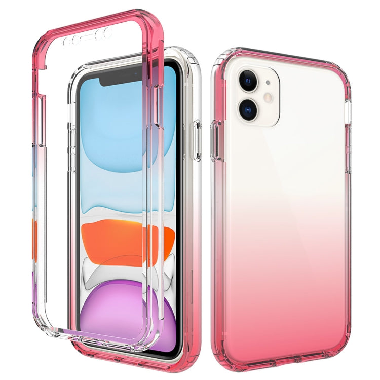 For iPhone 11 Shockproof  High Transparency Two-color Gradual Change PC+TPU Candy Colors Protective Case