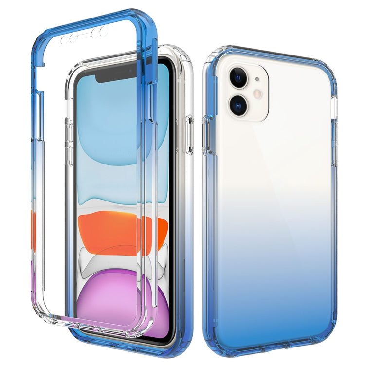 For iPhone 11 Shockproof  High Transparency Two-color Gradual Change PC+TPU Candy Colors Protective Case